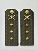 Погоны МО Сухопутные войска зеленые звание Старший Прапорщик Пластик