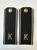 Погоны ВМФ курсантские К черные 13,5 см картон в сборе с фурнитурой