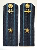 Погоны ВКС ВВС с фурнитурой темно-синие Майор ПЛАСТИК