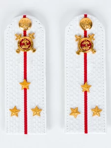 Погоны Полиции на рубашку белые 13 см звание Старший лейтенант Картон