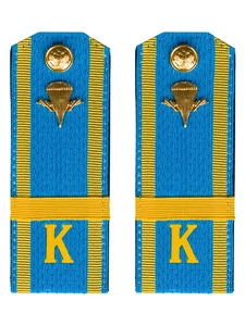 Погоны курсантские ВДВ с фурнитурой голубые ЕФРЕЙТОР Пластиковые