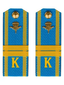 Погоны курсантские ВДВ с фурнитурой голубые младший сержант Пластиковые