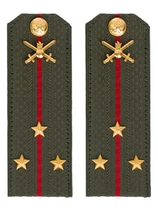 Погоны МО Сухопутные войска зеленые звание Старший Лейтенант Картон