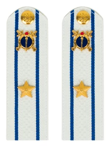 Погоны Юстиции белые ПЛАСТИК звание Майор 14см