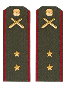 Погоны МО РВиА зеленые звание Прапорщик Картон