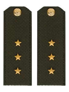 Погоны МО общевойсковые на китель зеленые звание Старший Прапорщик Картон