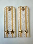 Погоны Таможенной службы белые картон звание Подполковник