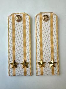 Погоны Таможенной службы белые картон звание Подполковник