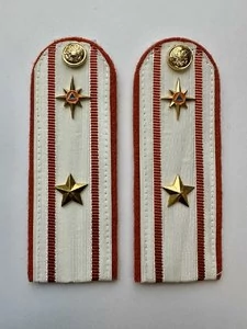 Погоны МЧС белые на рубашку Майор Картон