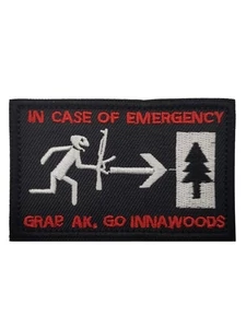 Шеврон вышитый на липучке Берите и идите в лес V01292