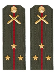 Погоны МО РВиА зеленые звание Старший Лейтенант Картон