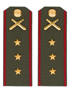 Погоны МО РВиА зеленые звание Старший прапорщик Картон