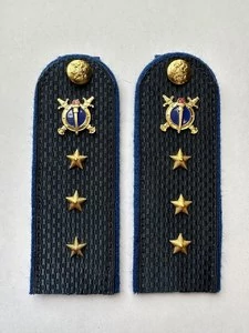 Погоны Юстиции в сборе картон 14х5 см звание Старший Прапорщик