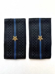 Фальш погоны Юстиции темно-синие с вышивкой звание Младший Лейтенант