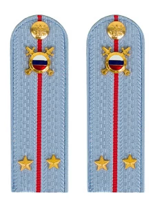 Погоны МВД внутренняя служба на рубашку голубые картон Лейтенант 12см