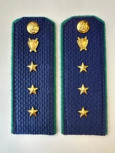 Погоны Прокуратуры темно-синие КАРТОН 13,5 см Звание Старший Прапорщик