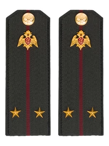 Погоны Росгвардии ФСВНГ на куртку 14х5 см Картон звание Лейтенант