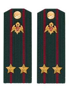 Погоны Росгвардии ФСВНГ на куртку 14х5 см Картон звание Подполковник