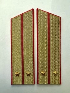 Погоны Общевойсковые парадные Лейтенант Скос картон цвет золотой