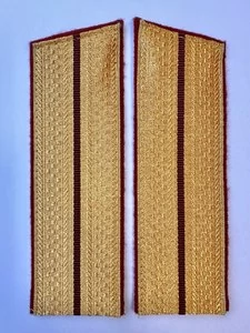 Погоны Росгвардии ФСВНГ парадные золотые 1 просвет 17см картон Скос