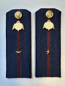 Погоны Росгвардии ФСВНГ на куртку 14см Картон звание Младший Лейтенант цвет темно-синий