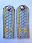 Погоны Полиции МВД кадетские Голубые КК 12 см картон в сборе с фурнитурой