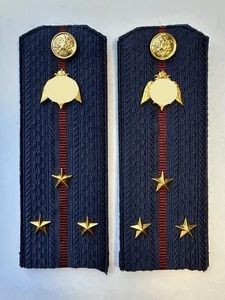 Погоны Росгвардии ФСВНГ на куртку 14см ПЛАСТИК звание Старший Лейтенант цвет темно-синий