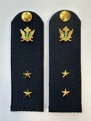 Погоны ФССП с фурнитурой звание Прапорщик картон 14см цвет темно-синий