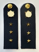 Погоны ФССП с фурнитурой звание Старший Прапорщик картон 14см цвет темно-синий