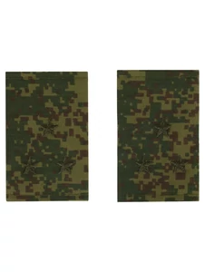 Фальш погоны камуфлированные цифра зеленая звание Старший лейтенант 8х5 см на летнюю форму