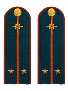 Погоны МЧС на куртку 14х5см картон (в сборе) укомплектованные с фурнитурой звание лейтенант