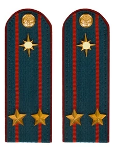 Погоны МЧС на куртку 14х5см картон (в сборе) укомплектованные с фурнитурой звание Подполковник