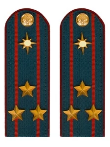 Погоны МЧС на куртку 14х5см картон (в сборе) укомплектованные с фурнитурой звание Полковник