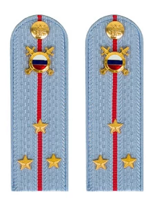 Погоны МВД внутренняя служба на рубашку голубые картон звание Старший лейтенант