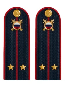 Погоны МВД внутренняя служба на куртку темно-синие ПЛАСТИК звание Лейтенант