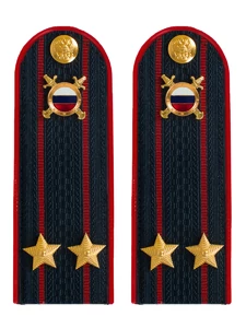 Погоны МВД внутренняя служба на куртку темно-синие ПЛАСТИК звание Подполковник