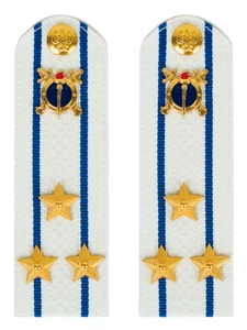 Погоны Юстиции белые ПЛАСТИК звание Полковник 14см