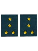 Фальш погоны МЧС с вышивкой 8х6см звание Капитан