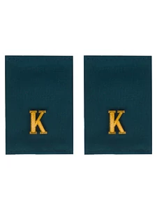 Фальш погоны МЧС Курсантские Буквы К в комплекте (металл)