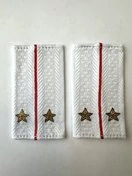 Фальш погоны Полиции нового образца БЕЛЫЕ звание лейтенант 9х5 см