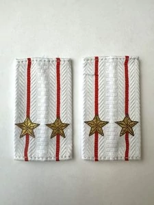 Фальш погоны Полиции нового образца БЕЛЫЕ звание Подполковник 9х5 см