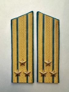 Погоны ВДВ, ВКС, ВВС парадные золотые с фурнитурой Скос на Китель звание Полковник