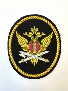 Шеврон пришивной на рукав ФСИН с орлом (учреждение УИС) пластизоль