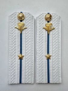 Погоны ВДВ с фурнитурой белые Младший Лейтенант КАРТОН