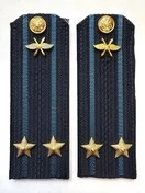 Погоны ВКС ВВС с фурнитурой темно-синие Подполковник ПЛАСТИК