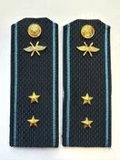 Погоны ВКС ВВС с фурнитурой темно-синие Прапорщик ПЛАСТИК