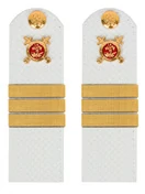 Погоны Полиции на рубашку белые КАРТОН Звание Сержант 12 см