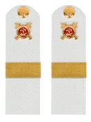 Погоны Полиции на рубашку белые КАРТОН Звание Старший Сержант 12 см