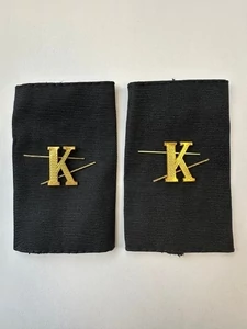 Фальш погоны Полиции Курсантские иссиня-черные Буквы К в комплекте (металл)