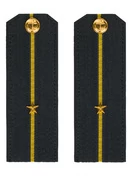 Погоны ВМФ Младший Лейтенант картон цвет черный с желтыми просветами